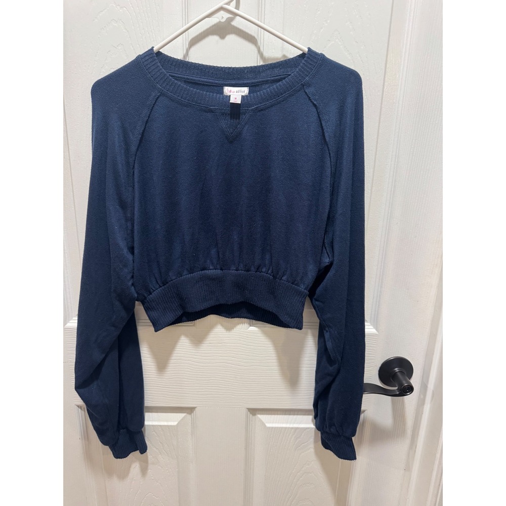 Cropped Sweatshirt‎ Women's Medium Navy
